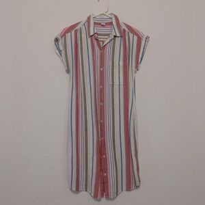 Colorful Midi Old Navy Button-up Dress